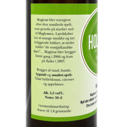 Holb�k Bryghus Magles� med historie om �llen samt hyldeblomst, citron og appelsin