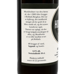 Holb�k Bryghus Munkholmer med historie om �llen samt brygget af vand, bygmalt og humle