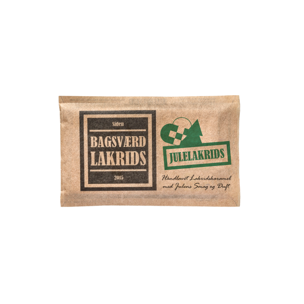 Bagsv�rd Lakrids Julelakrids mini med julens krydderier og appelsin, h�ndlavet lakrids i lille pose