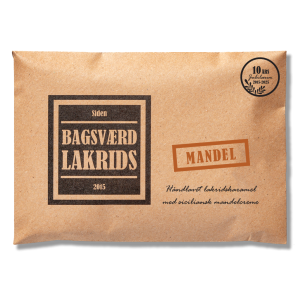 Bagsv�rd Lakrids Mandel, h�ndlavet jubil�umslakrids med siciliansk mandelcreme, 160 g