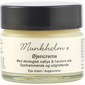 Munkholm �jencreme med natlysolie og havtornolie i glaskrukke