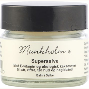 Munkholm Supersalve med E-vitamin og �kologisk kakaosm�r i glaskrukke