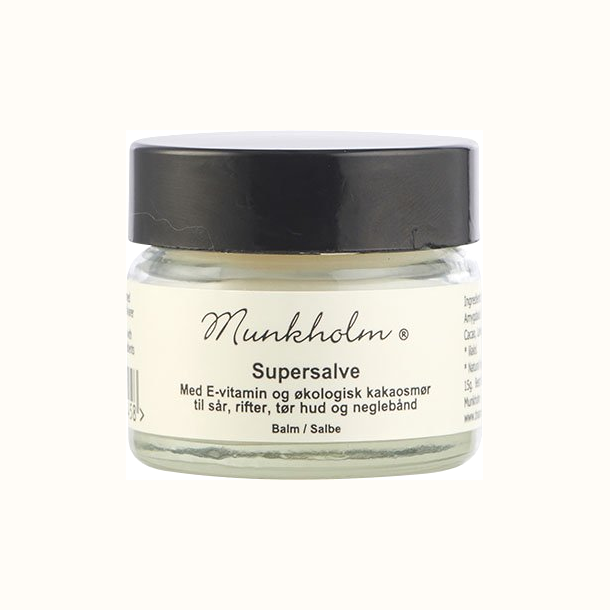 Munkholm Supersalve med E-vitamin og �kologisk kakaosm�r i glaskrukke