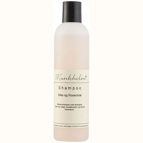 Munkholm Shampoo Silke og Rosentr� med provitamin B5 til daglig h�rpleje