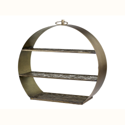 hylde med m�nster i antique brass
