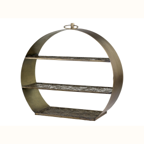 hylde med m�nster i antique brass