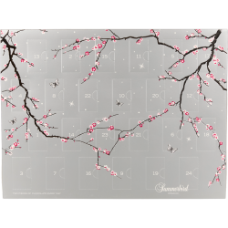 Summerbird Double Christmas Calendar med s�lvmotiv, kirseb�rgrene og sommerfugle