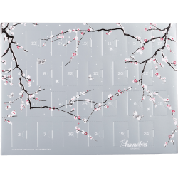 Summerbird Classic Christmas Calendar med s�lvmotiv, kirseb�rgrene og sommerfugle