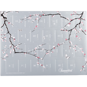Summerbird Classic Christmas Calendar med s�lvmotiv, kirseb�rgrene og sommerfugle